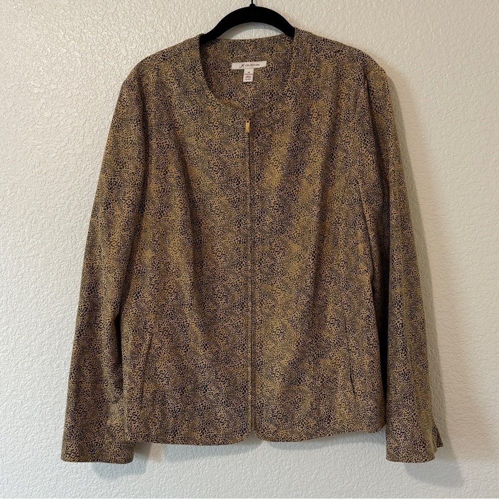 JM Collection Zip Up Jacket - Picture 4 of 7